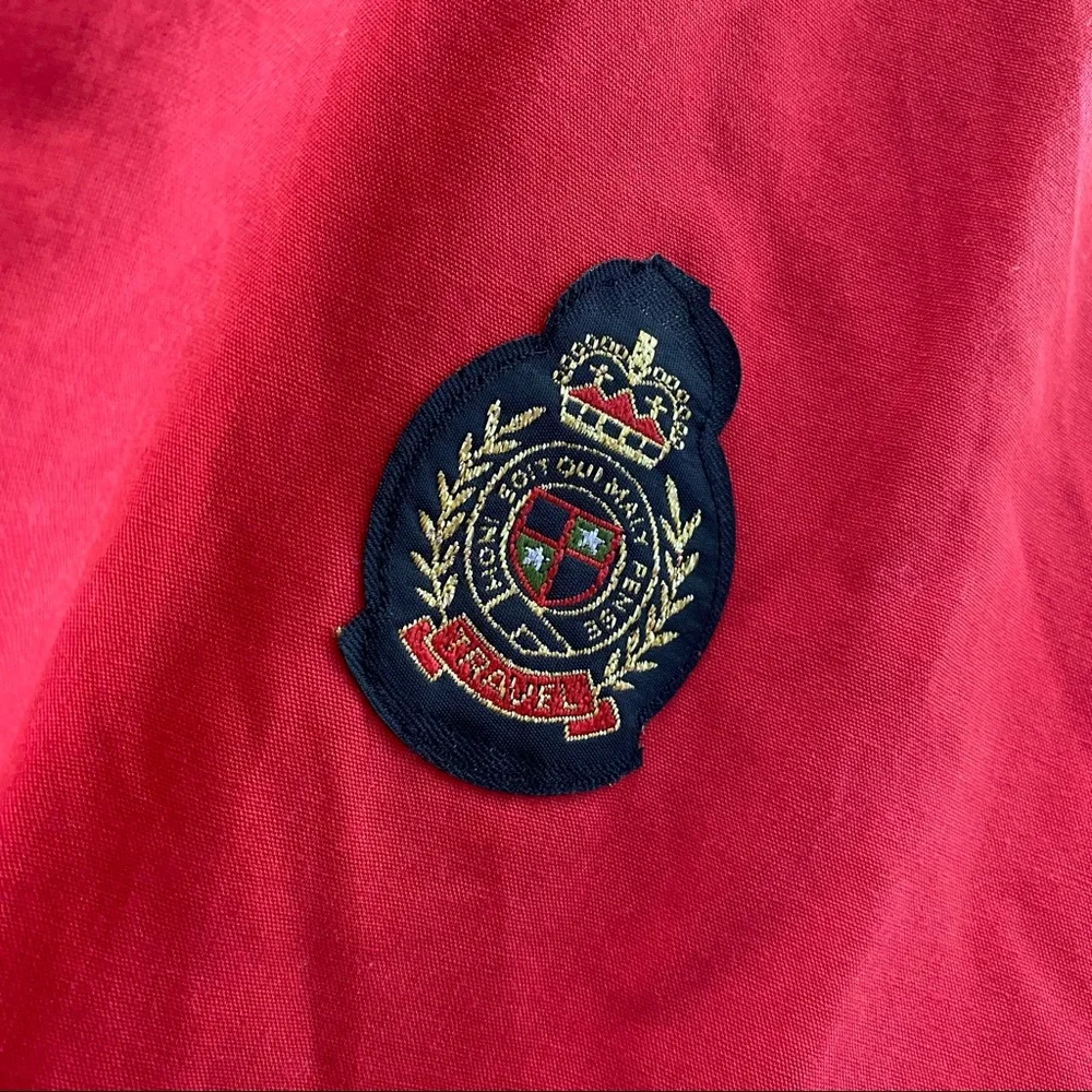 80s/90s vintage Stranger Things red zipper jacket windbreaker coat lightweight M - Picture 4 of 6